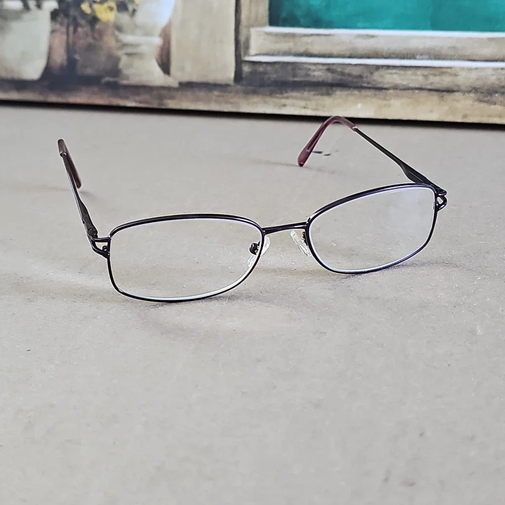 Heartland Carrie Purple Oval Metal Eyeglass Frames 54-17-140